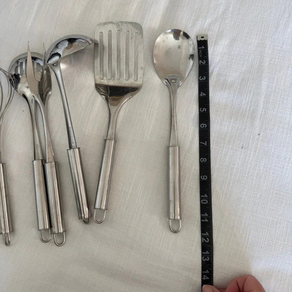 Estia 7 Piece 18/10 Stainless Steel Kitchen Utensil Set Ladle Whisk Spatula Fork